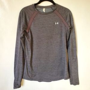 Under Armour Long Sleeve Cold Gear Gray Shirt Size M